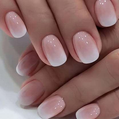 24 Stk. Hellrosa Künstliche Nägel Press on Nails Nagelkleber