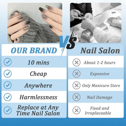 24 Stück Künstliche Nägel Zum Aufkleben, Nagelkleber, Press on Nails