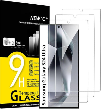 Panzer Schutz Glas Samsung S24 Ultra 3 Stück 9H Härte HD