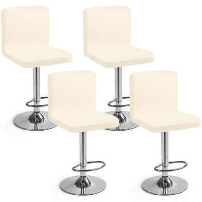 Barhocker-Schonbezug Set 4er Pack Cremeweiß