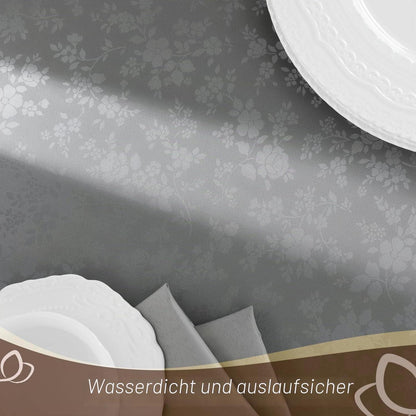 Wasserdichte Tischdecke Outdoor 240x140 cm Grau – Wachstischdecke