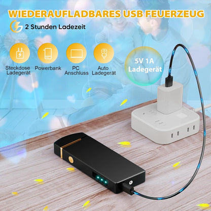Coquimbo USB Feuerzeug für Papa - Vatertagsgeschenk Lichtbogen Sturmfeuerzeug