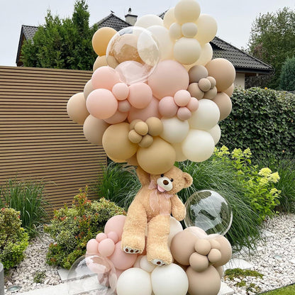 Boho Party Luftballons Set Apricot Beige Rosa Weiß 60 Stk 12 Zoll