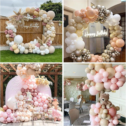 Ballons Beige Rosa 60 Stück 12 Zoll Retro Aprikose Party Luftballons