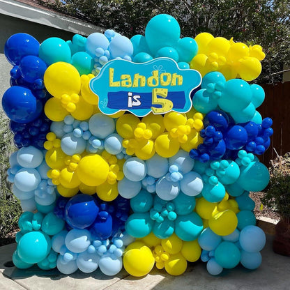 Blau Gelb Luftballons Party Deko 60 Stück 12 Zoll Spongeballons