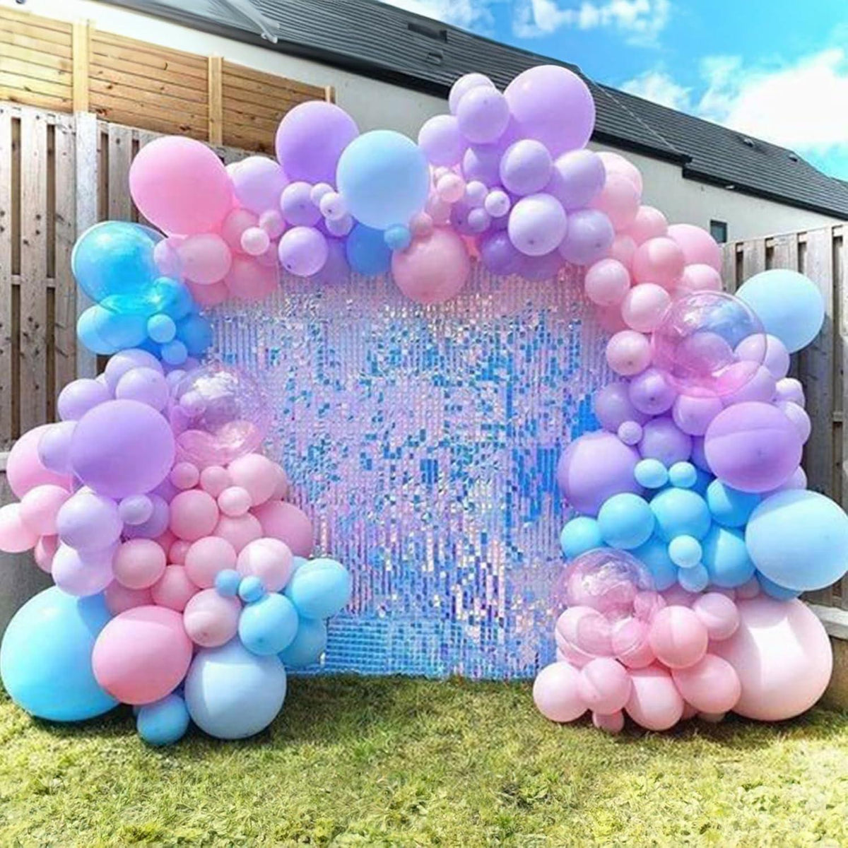 HILAVO Luftballons 60 Stück 12 Zoll Pastell Rosa Lila Blau Metallic Latex Helium Ballon
