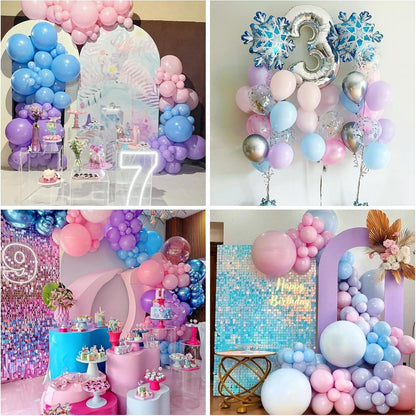 Rosa Blau Lila Luftballons 60 Stück 12 Zoll - Party Deko Mädchen Meerjungfrau