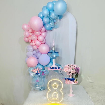 60x 12 Zoll Rosa Blau Lila Heliumballons Mädchen Meerjungfrau Frozen
