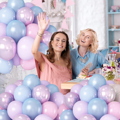 Rosa Blau Lila Luftballons 60 Stück 12 Zoll - Party Deko Mädchen Meerjungfrau