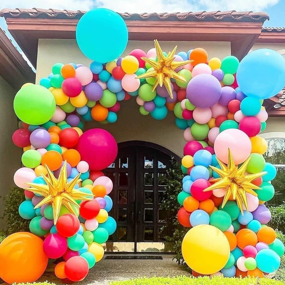 Sommer Hawaii Partyballons 60 Stück 12 Zoll Pink Grün Orange Gelb Blau