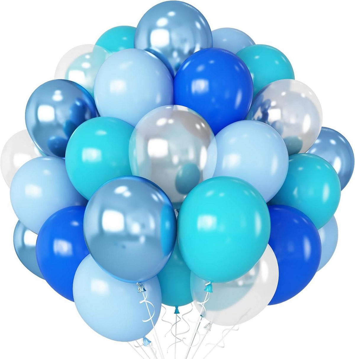 Blau Latex Helium Ballon Set für Ocean Unterwasser Party Deko 12 Zoll