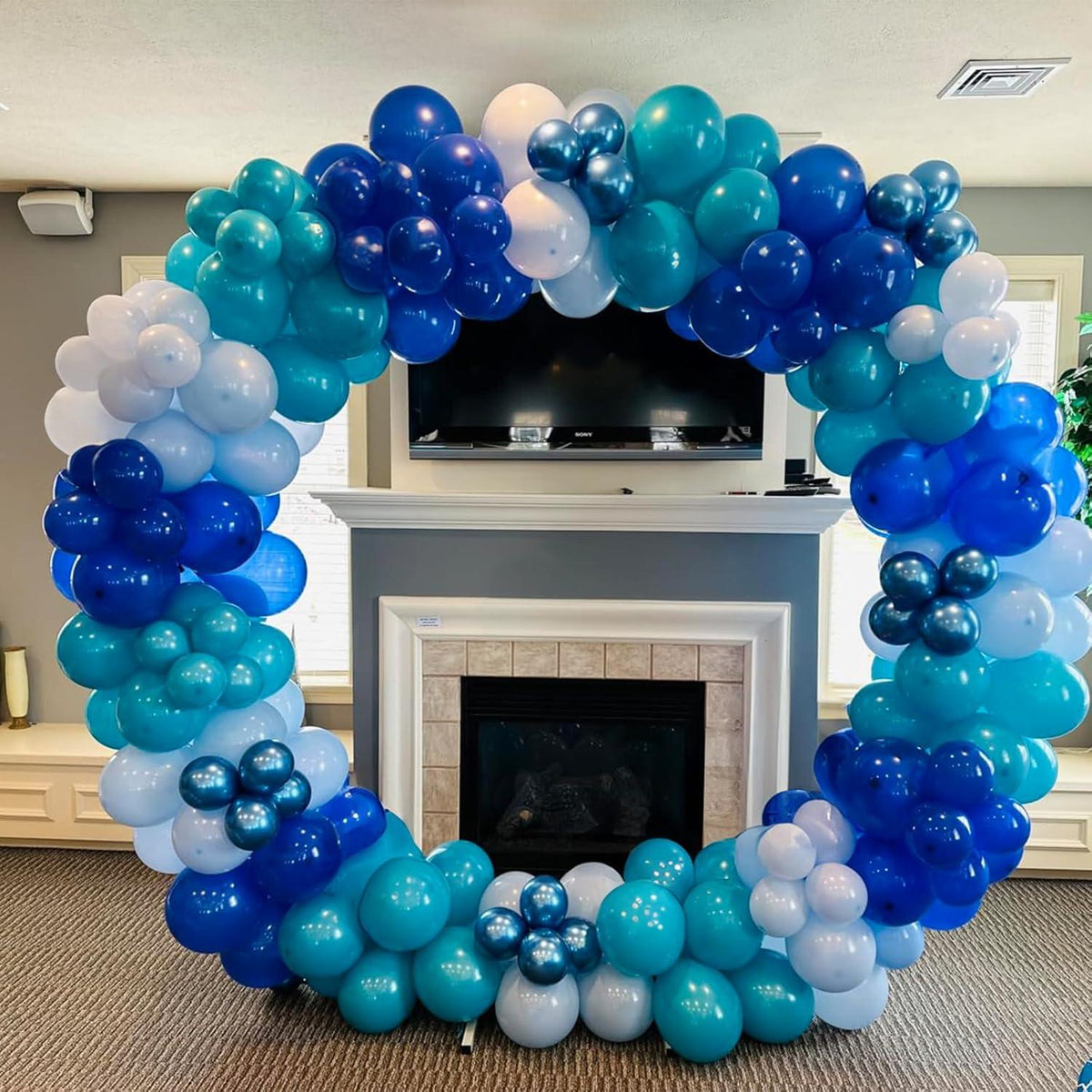 12x Blaue 12 Zoll Luftballons Set für Ocean Unterwasser Party Deko