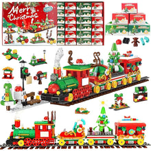 TZEKING Adventskalender Zug Bauklötze Set Weihnachten