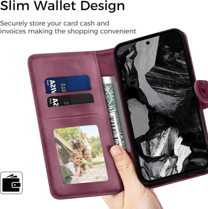 Lederhülle Google Pixel 8A Hülle Flip Wallet PU Case