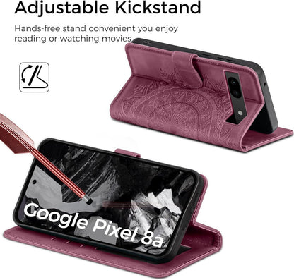 Lederhülle Google Pixel 8A Flip Wallet PU Case Kartenfach Magnet