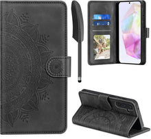 Samsung Galaxy A35 5G Flip Wallet Lederhülle Schwarz