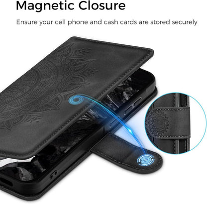 Lederhülle für Google Pixel 8A - Flip Wallet Case mit Standfunktion und Kartenfach