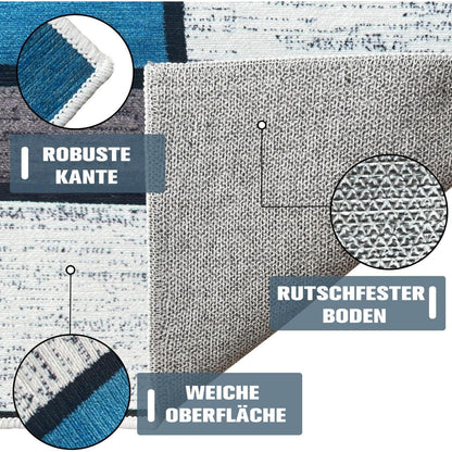 Moderner Beiger Teppichläufer 60x120 cm Rutschfest