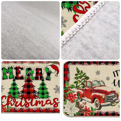 2x Weihnachtliche Fußmatte – Rutschfest & Dekorativ