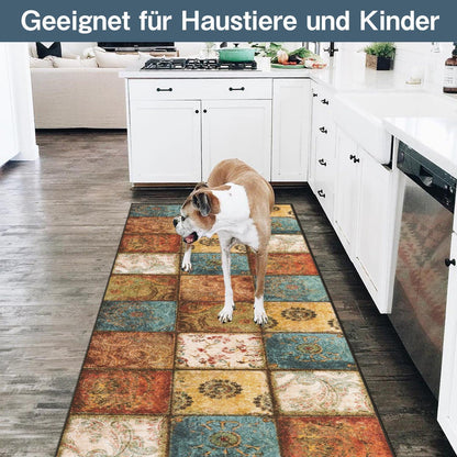 Rutschfester Teppichläufer Flur 60x250 cm Modern Waschbar