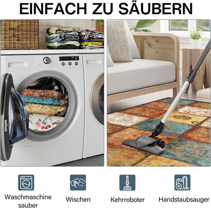 Teppich Läufer Flur rutschfest 60x250 cm modern waschbar Böhmen