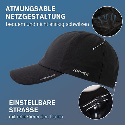 Wasserdichte Baseball Cap XL/XXL – Herren & Damen Running Cap