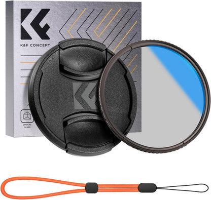 Zirkularer Polfilter 55mm Polarisationsfilter mit Objektivdeckel