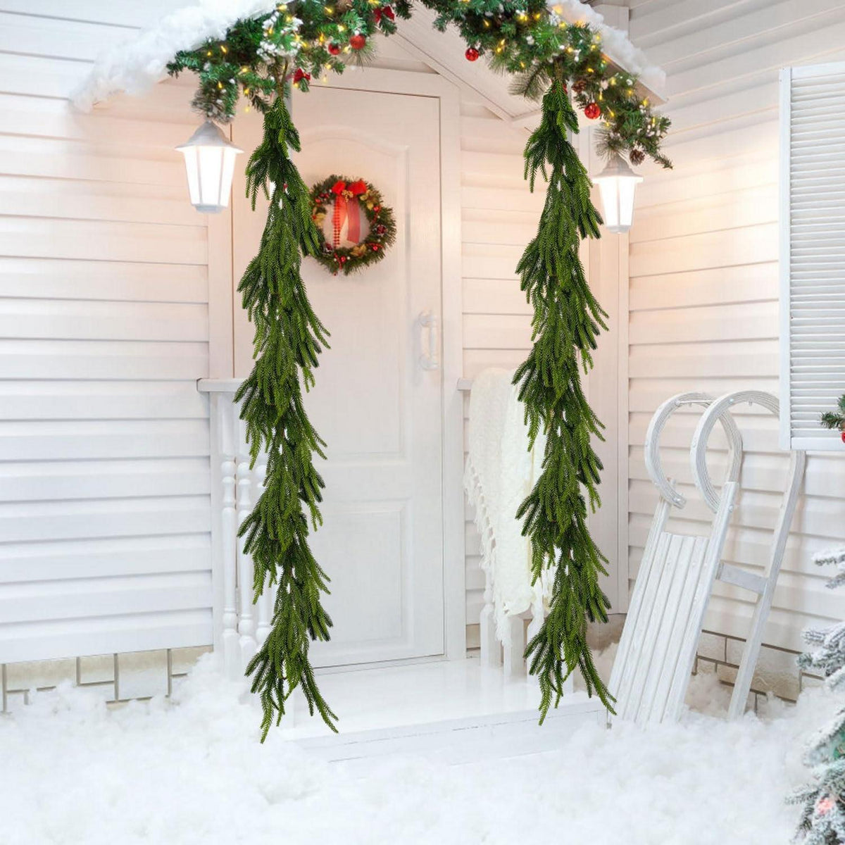 Künstliche Tannengirlande 3.6m (12ft) - 2er Set für Weihnachten