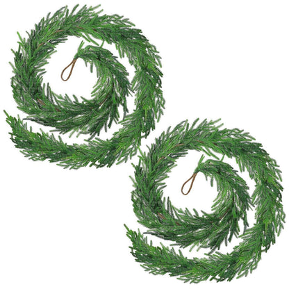 Künstliche Tannengirlande 2.7m (9ft) - 2er Set für Weihnachten