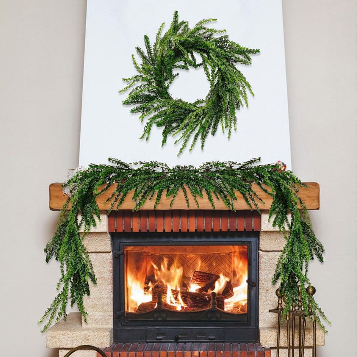 Künstliche Tannengirlande 4.6m (15ft) - 2er Set für Weihnachten