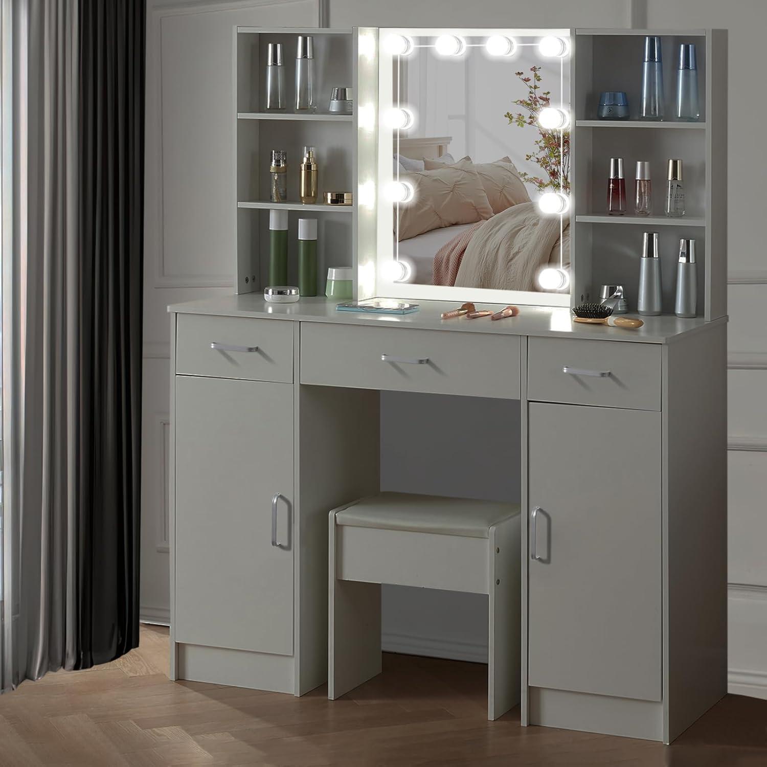 Schminktisch Hollywood Mirror LED Beleuchtung 140x100x40