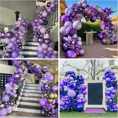 Lila Ballon Set 12 Zoll Mädchen Frauen Geburtstag Hochzeit Deko 60
