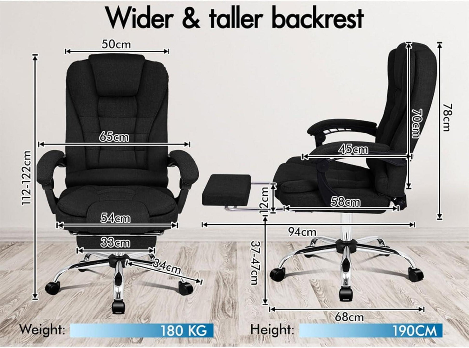 Bürostuhl mit Massagefunktion und ergonomischem Design
