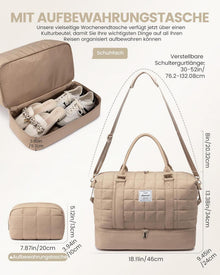 LOVEVOOK Große Damen Reisetasche mit Schuhfach & Nassfach