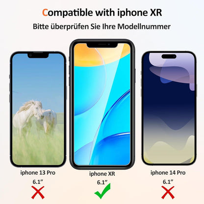iPhone xr Panzerglas Schutzfolie [2 Displayschutz+1