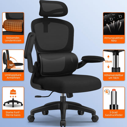 Ergonomischer Bürostuhl mit verstellbarer