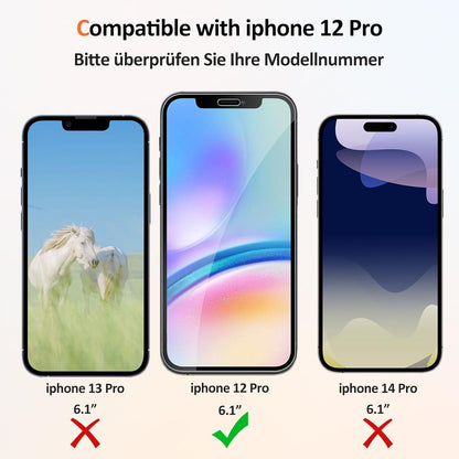 Panzerglas iPhone 12 Pro Schutzfolie 9H Härte 0.33mm