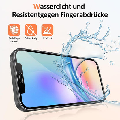 Panzerfolie für iPhone 12 Pro [2 Schutzfolien+1 Hülle] Ultra-klar 9H