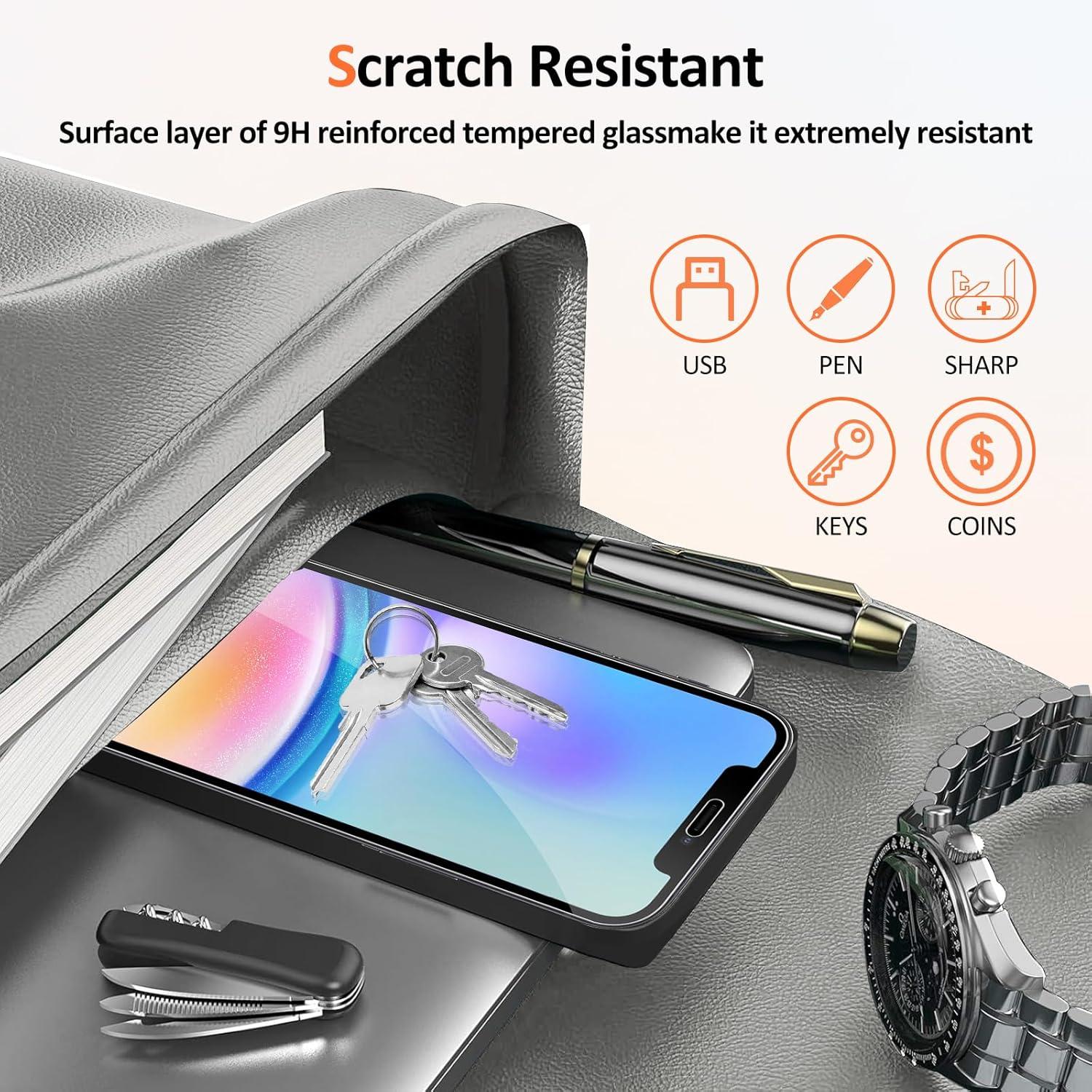 Panzerfolie für iPhone 12 Pro [2 Schutzfolien+1 Hülle] Ultra-klar 9H