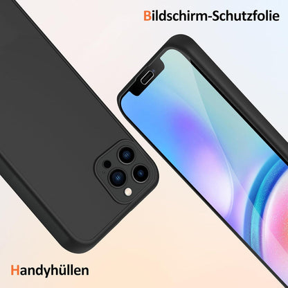 iPhone 12 Pro Panzerglas Schutzfolie 2 Displayschutz + 1 Hülle 9H 0.33mm Anti-Blasen Ultra-klar