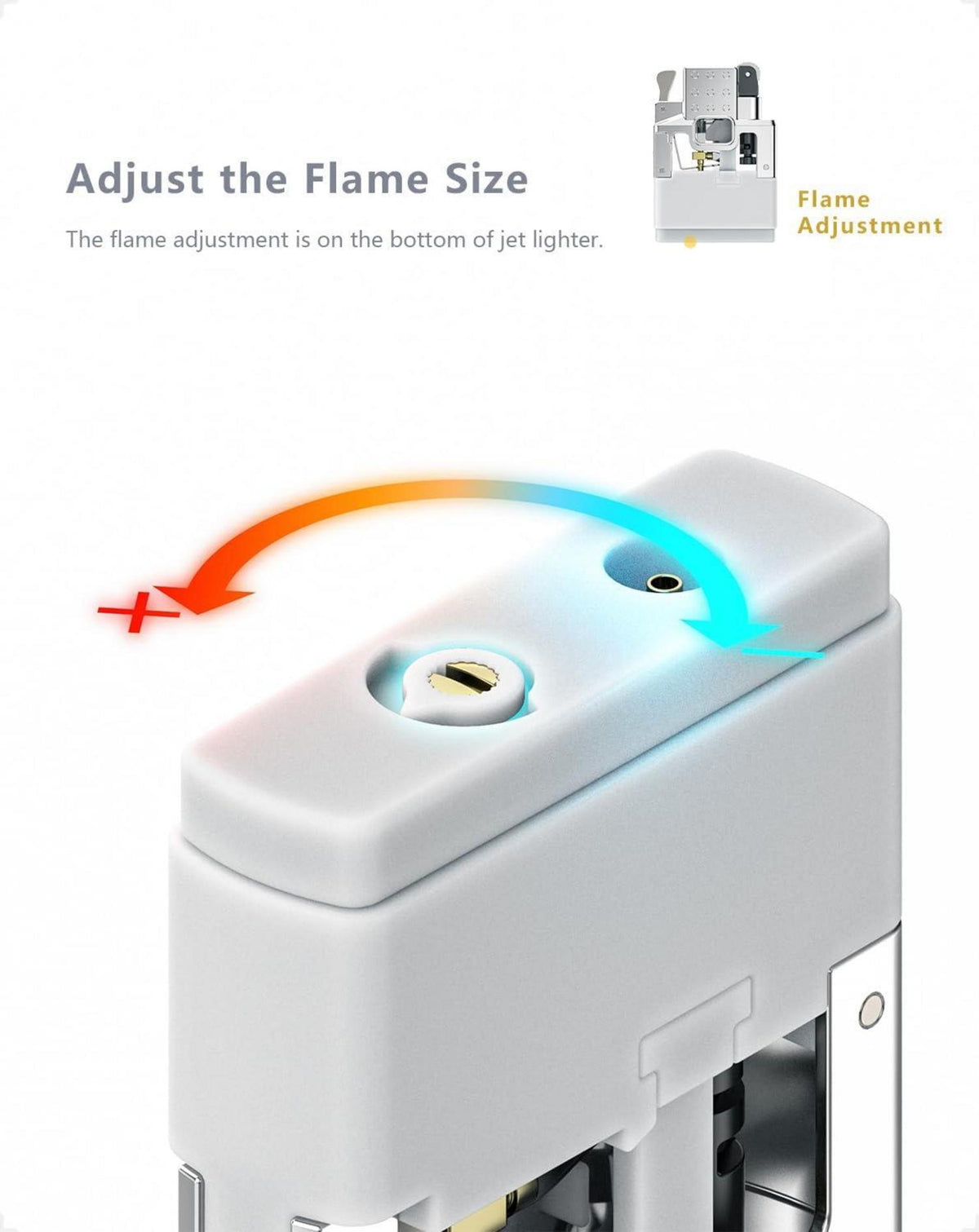 JOPOO Jet Flamme Gas Feuerzeug Butan Taschenfeuerzeug, kühles Geschenk