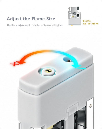 JOPOO Jet Flamme Gas Feuerzeug Butan Taschenfeuerzeug, kühles Geschenk