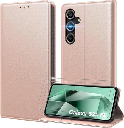 Handyhülle für Samsung Galaxy S24 FE 5G mit Panzer Schutz Glas und