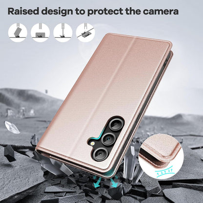 Samsung Galaxy S24 FE 5G Hülle - Klapphülle mit Panzer Schutz Glas - Rosa