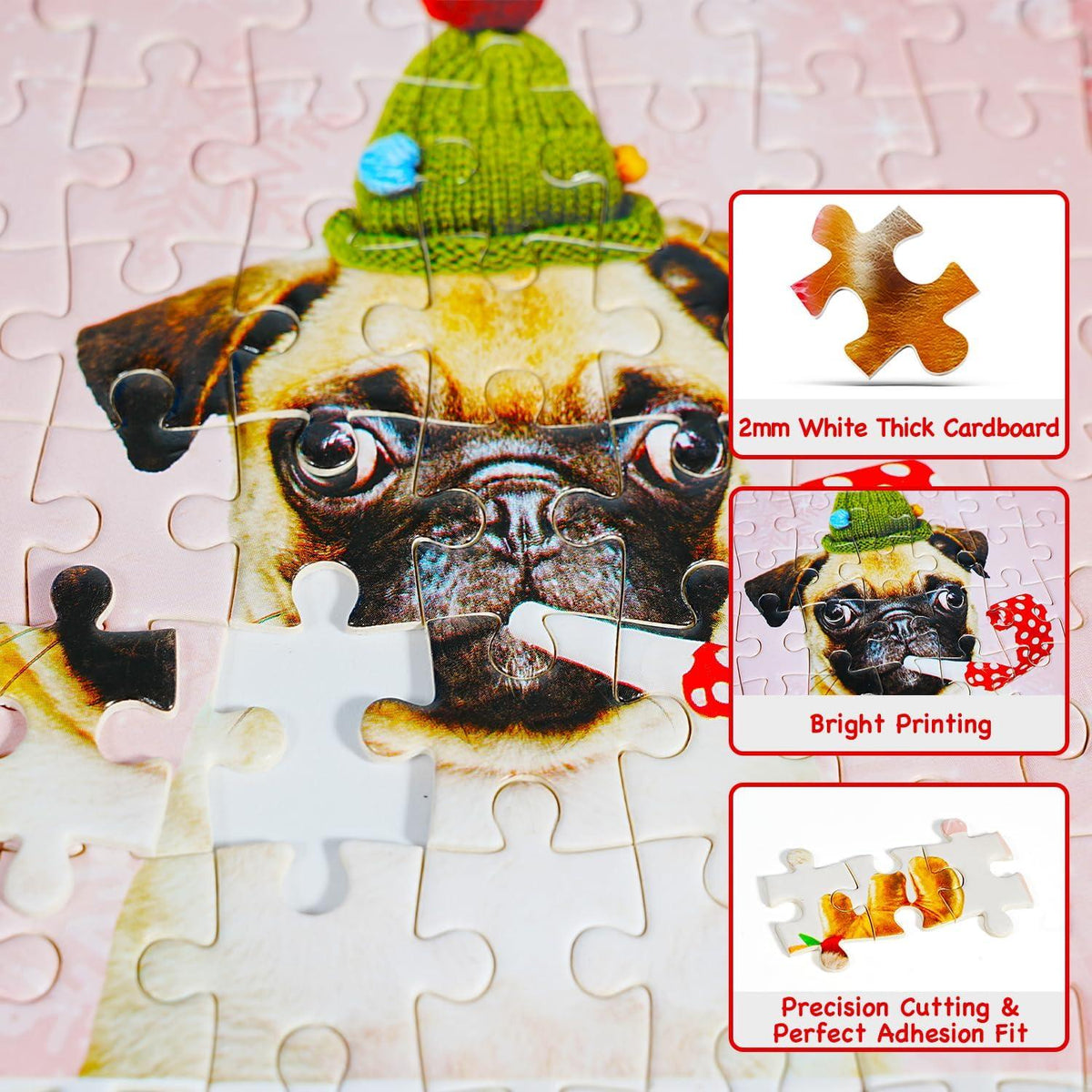Adventskalender Puzzle Hund 3D Tier Puzzle Spielzeug Kids Weihnachten