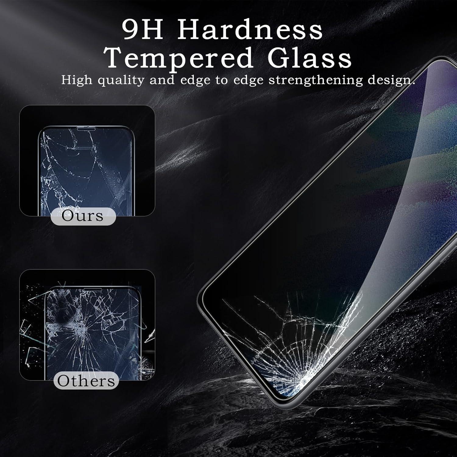 2x Samsung Galaxy S21 FE 5G Sichtschutzfolie Anti-Spy Panzer 9H HD