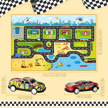 Adventskalender 2026 Cars für Jungen: 24 Xmas Pull-Back Race