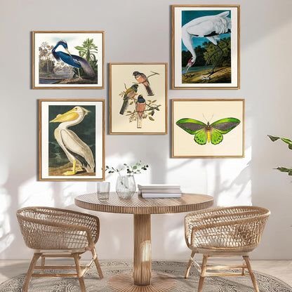 Vintage Leinwand Bilder Vogel Alligator Aesthetic 40x60cm