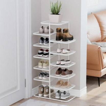 Metall Schuhregal 5 Ebenen Champagnergold | Schuhschrank Schlafzimmer