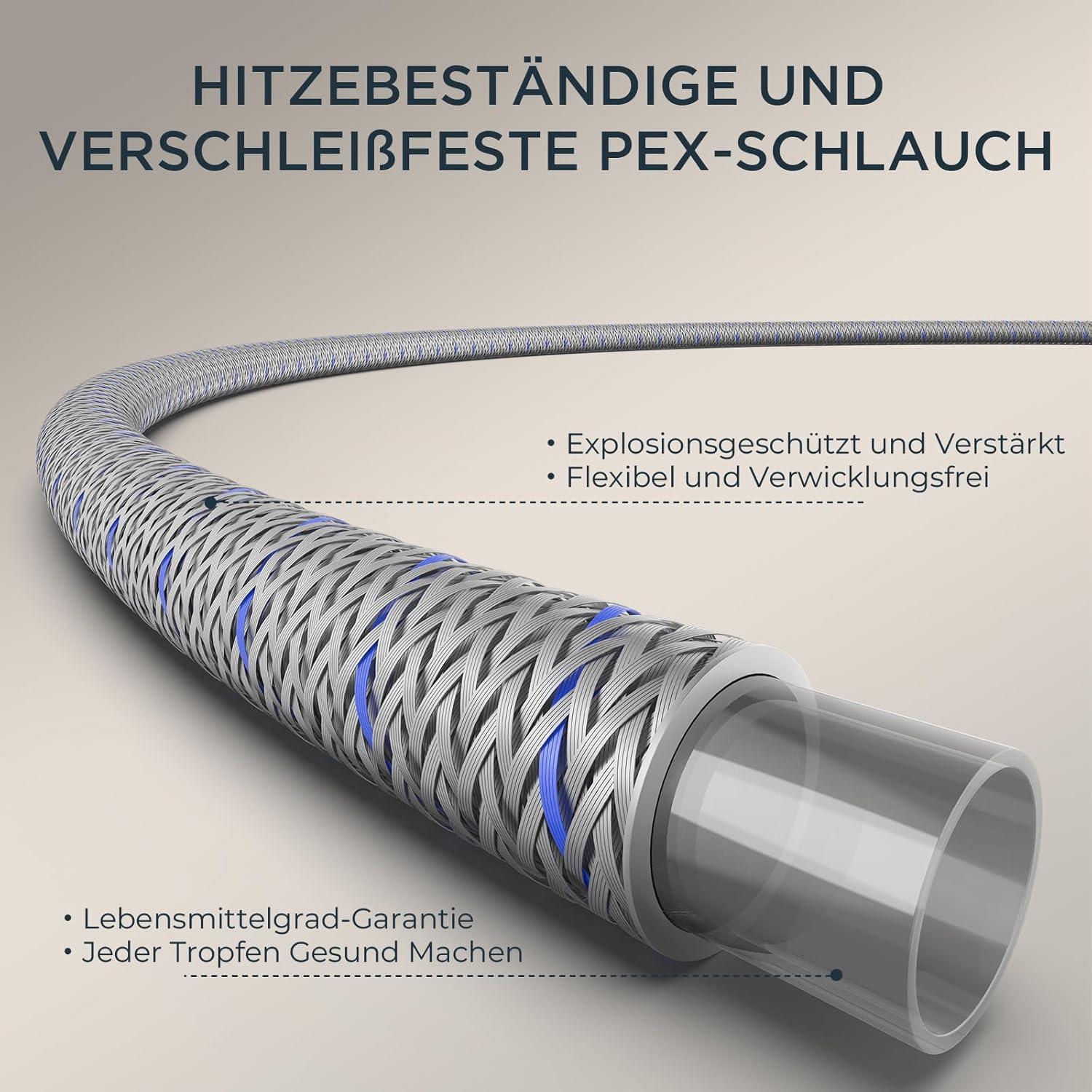 Wasserhahn Küche Edelstahl Spültischarmatur Hoher Bogen 360° Drehbar